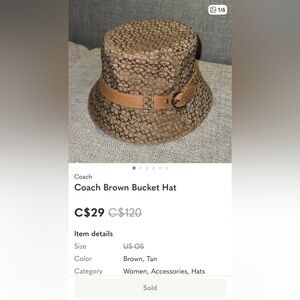 BUNDLE for Carolered
Coach Brown Signature Canvas Bucket Hat and Tote